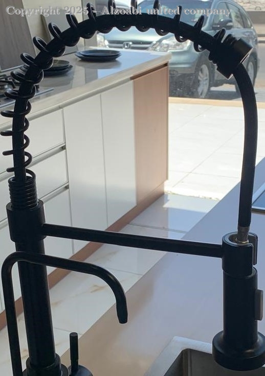kitchen spring tap Black